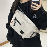 Street Waist Bag Unisex Outdoor Sports Fanny Pack Shoulder Bag Nylon Belt Bags