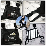 Chest Rig Bag Men Reflective Strip Disco Strap Chest Pack G161
