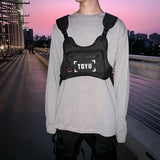 Chest Rig Bag Men Reflective Strip Disco Strap Chest Pack G161