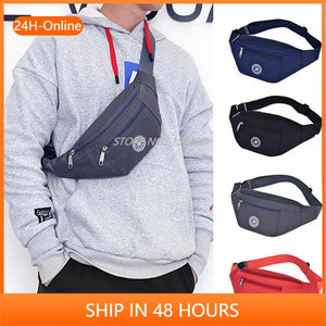 Colorful Nylon Waist Bag Men Women Travel Purse Phone Pouch Pocket