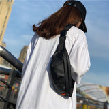 Fold Solid Shoulder Bag Men Women Personalized Chest Bag