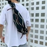 Men's National Canvas Messenger Bag Shoulder Waist Bag