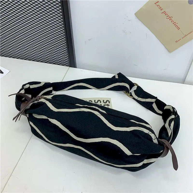 Men's National Canvas Messenger Bag Shoulder Waist Bag
