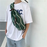 Men's National Canvas Messenger Bag Shoulder Waist Bag