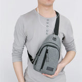 Canvas Crossbody Shoulder Bag Chest Pack Casual 7502 17X8X26cm