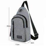 Canvas Crossbody Shoulder Bag Chest Pack Casual 7502 17X8X26cm