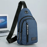 Canvas Crossbody Shoulder Bag Chest Pack Casual 7502 17X8X26cm