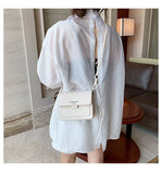 Leather Shoulder Crossbody Bag Chain Flap Top Bag