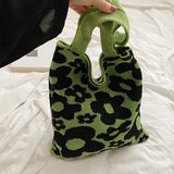 Crochet Handbags For Women Big Capacity Female Bucket Bag Summer Holiday Beach B