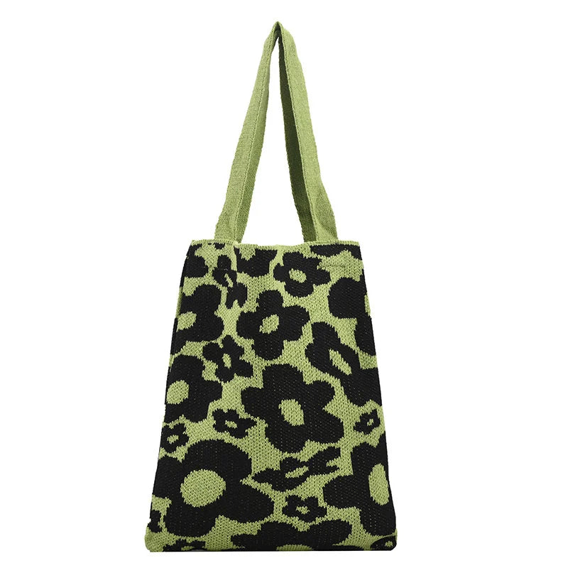 Crochet Handbags For Women Big Capacity Female Bucket Bag Summer Holiday Beach B