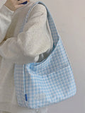 Houndstooth Plaid Shoulder Bag Harajuku Style Candy Handbags