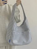 Houndstooth Plaid Shoulder Bag Harajuku Style Candy Handbags