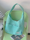 Houndstooth Plaid Shoulder Bag Harajuku Style Candy Handbags