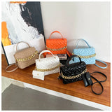 Women's Small Crossbody Shoulder Bag with Purse and Chains
