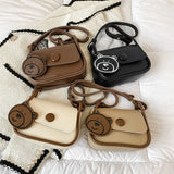 Flap Shoulder Bag PU Leather Clutch Crossbody Purse