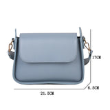 Women's Small Flap Shoulder Bag PU Leather Handbag Clutch Crossbody Purse