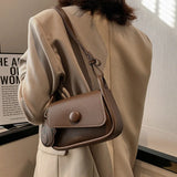 Flap Shoulder Bag PU Leather Clutch Crossbody Purse