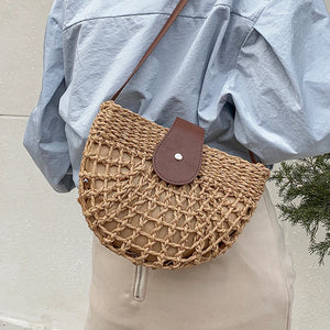 Straw Handbags For Women Large Capacity Crossbody Shoulder Woven Bags
