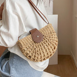 Straw Handbags For Women Large Capacity Crossbody Shoulder Woven Bags