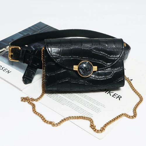 Women Fanny Pack Adjustable Waist Belt Phone Bag PU Leather Wallet