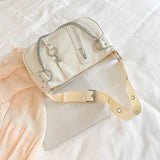 Waterproof Nylon Shoulder Bag for Women with Chains