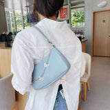 Women Butterfly Chain Shoulder Bag PU Leather All-matching Underarm Bag