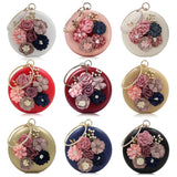 Round Flower Evening Bag Wedding Clutch Handbag