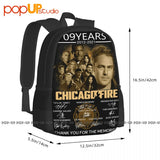 Chicago Fire 09 Backpack Large Capacity Softback Storage Bag