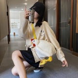 Chicken Purse Crossbody Bag Plush Animal Shoulder Bag Girls Clutch Messenger Bag