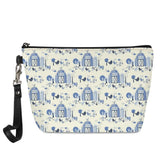 Chicken & Flower Print Makeup Bag - Travel Toiletries Organizer