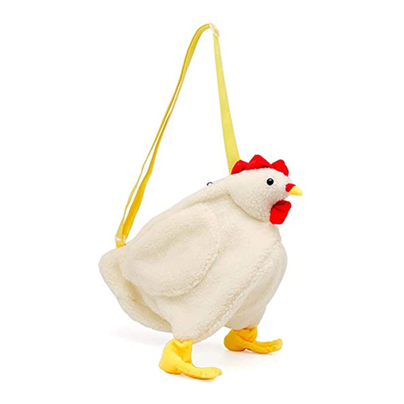 Chicken Shape Crossbody Purse Soft Fleece Shoulder Bag