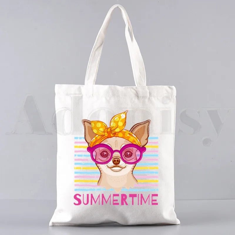 Chihuahua Funny Dog 90s Shoulder Bag for Women