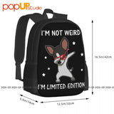 Chihuahua Not Weird I'M Editions Backpack Large Capacity Art Print Bags