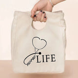 Child Canvas Thermal Lunch Bag Picnic Food Cooler Bags