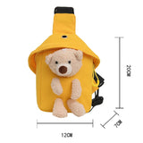 Child Waistbag Bear Banana Bag Small Adjustable Pure Colour Shoulder Chest Bag