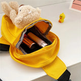 Child Waistbag Bear Banana Bag Small Adjustable Pure Colour Shoulder Chest Bag