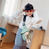Child Waistbag Bear Banana Bag Small Adjustable Pure Colour Shoulder Chest Bag