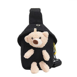 Child Waistbag Bear Banana Bag Small Adjustable Pure Colour Shoulder Chest Bag