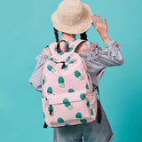 Printed Nylon Kids School Backpack - Large Capacity