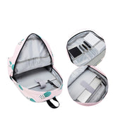 Printed Nylon Kids School Backpack - Large Capacity