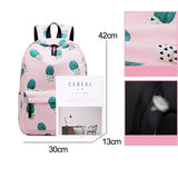 Printed Nylon Kids School Backpack - Large Capacity