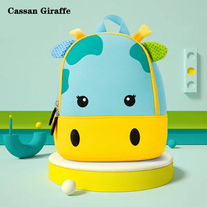 Kids 3D Animal Backpacks - Giraffe Monkey Owl Neoprene School Bags