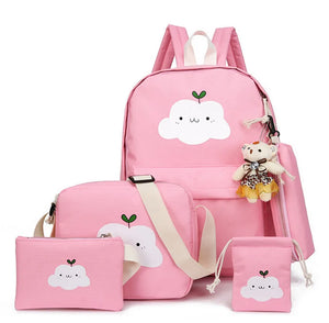 Kids School Bags Backpack Cloud Cartoon Set Schoolbag