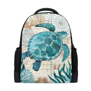Children Backpack Kids School Bags Dolphins Turtle Pattern Kindergarten Bag