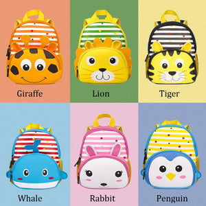 Children Backpack High Cartoon Animal School Bag Neoprene