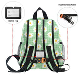 Kids Flower Grid Backpack for Kindergarten School 3-8 Years Old