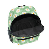 Kids Flower Grid Backpack for Kindergarten School 3-8 Years Old
