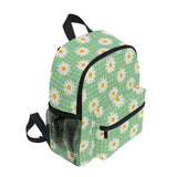 Kids Flower Grid Backpack for Kindergarten School 3-8 Years Old