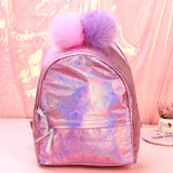 Children Backpacks Holographic PU School Backpack Large Capacity