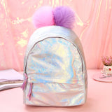 Children Backpacks Holographic PU School Backpack Large Capacity